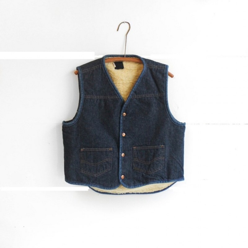 Custom size winter style Blue Denim Vest