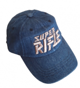 Dark Washed Denim Cap with 3D embroidery