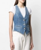 Custom size formal style Blue Denim Vest